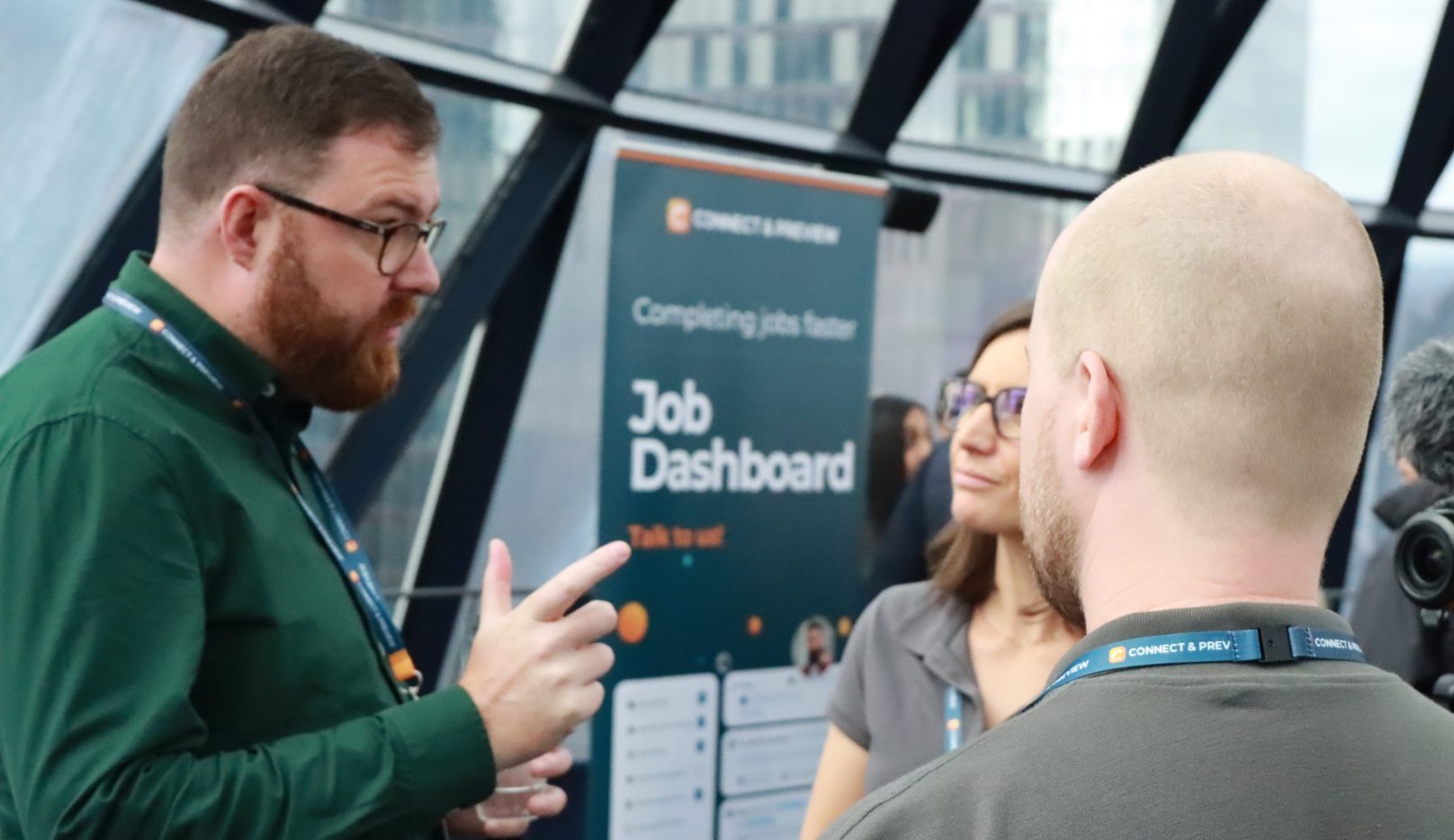 People networking at Connect & Preview event September 2025