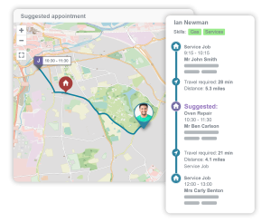 Intelligent scheduling route confirmation
