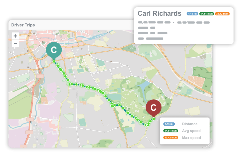real-time vehicle tracking trips