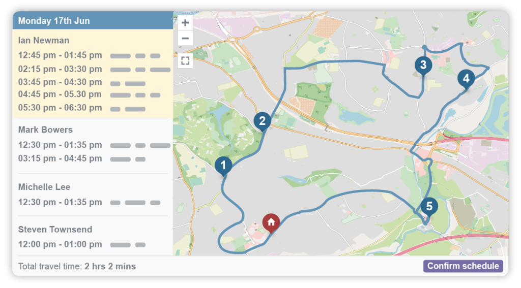 Intelligent scheduling mass scheduling feature