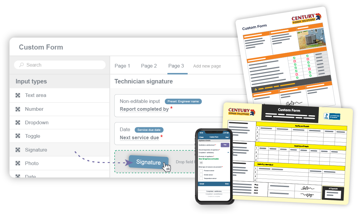 Custom Digital Forms & Checklists for Field Service | Commusoft