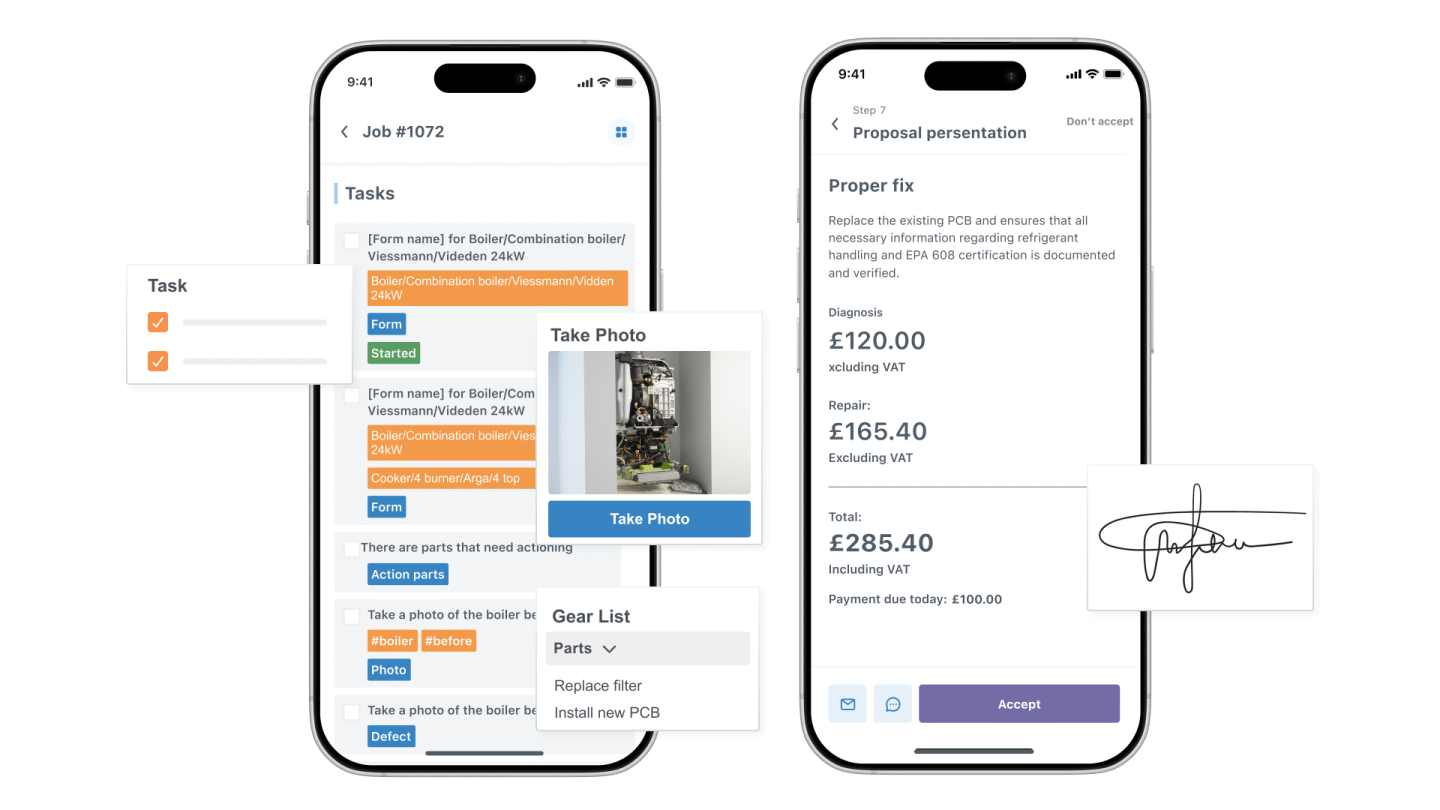 Mobile workflows and invoicing
