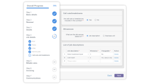 service contract setup wizard