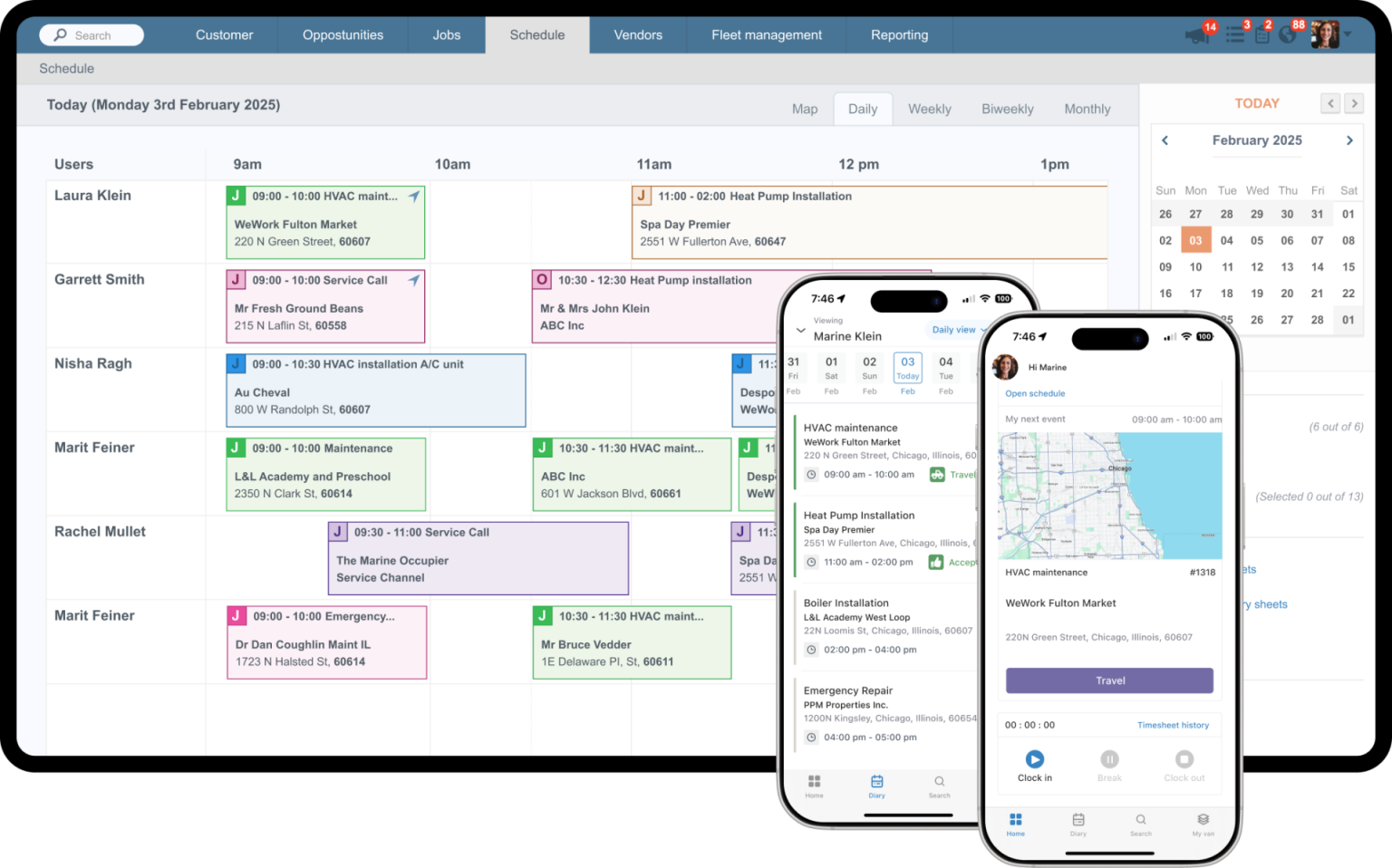 Generator installation and maintenance software for contractors