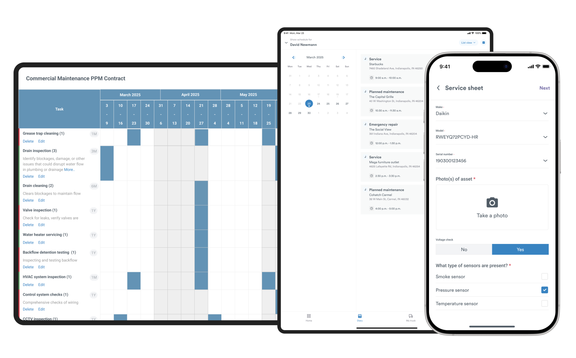 Drainage and plumbing PPM schedule 3 views US