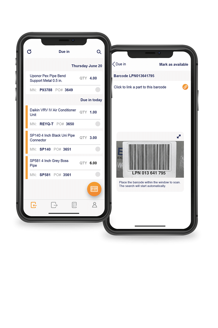 Asset scanning on mobile app