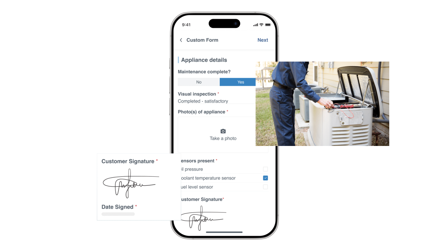 Custom maintenance forms