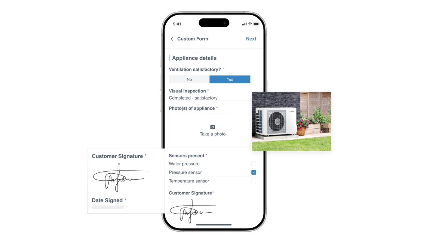 Mobile field work form