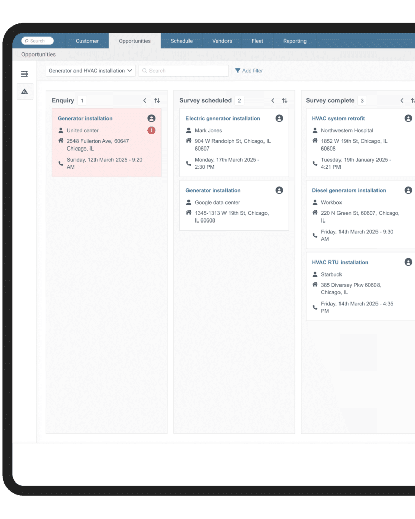 Opportunity dashboard