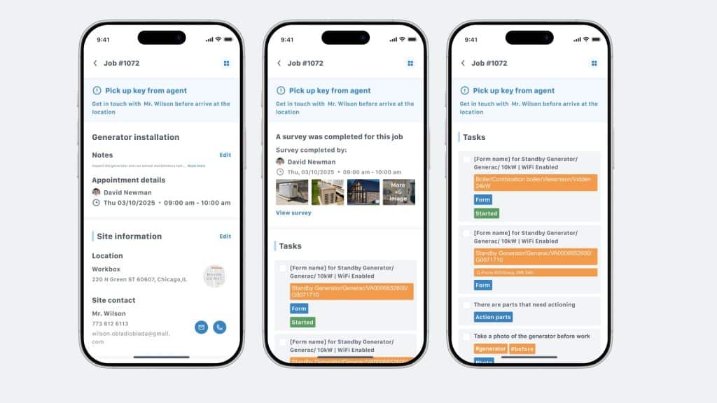 Job guided workflow