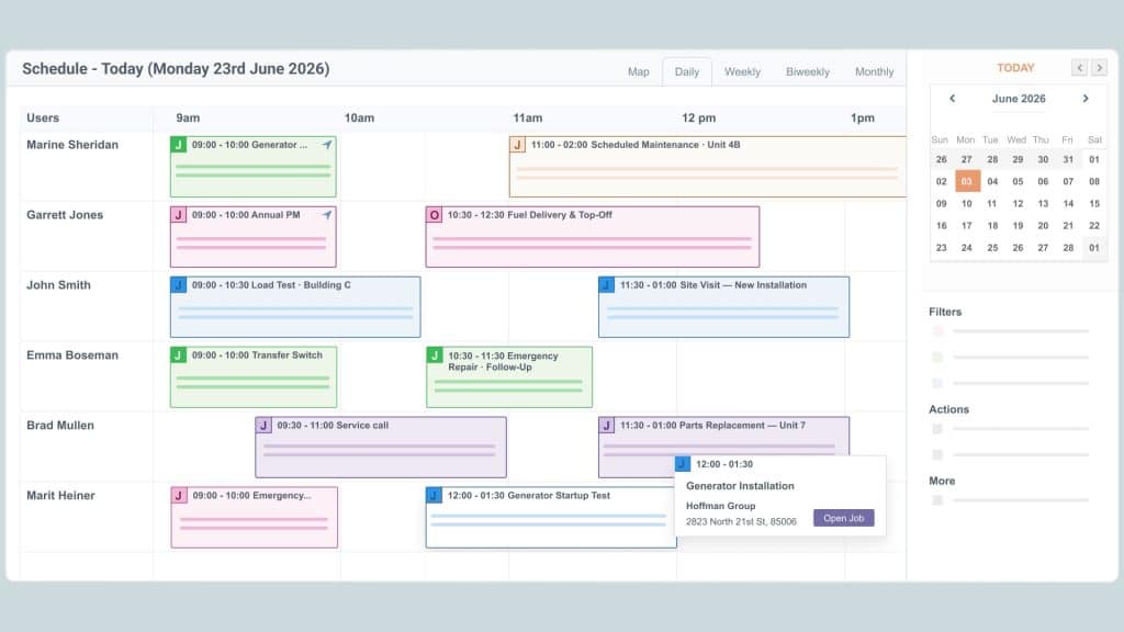 Scheduler and Calendar