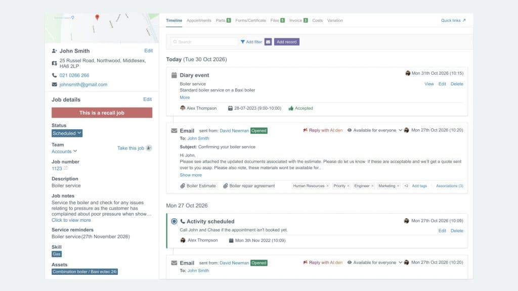 Built in CRM