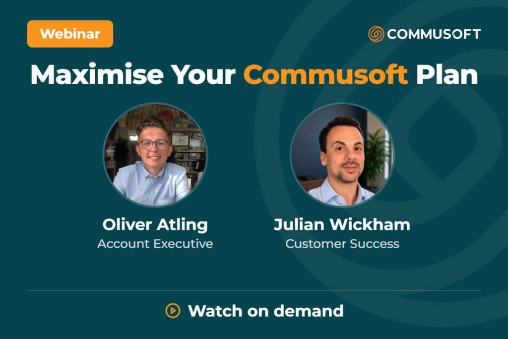 maximise your commusoft plan webinar banner